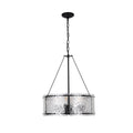Textured Glass Drum Chandelier