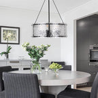 Textured Glass Drum Chandelier