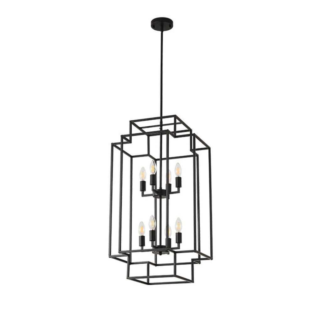 Tiered Square Cage Chandelier