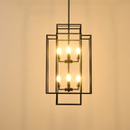 Tiered Square Cage Chandelier
