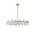 Two-Tier Crystal Wagon Wheel Chandelier