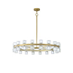 Two-Tier Crystal Wagon Wheel Chandelier