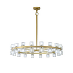Two-Tier Crystal Wagon Wheel Chandelier