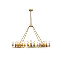 Vintage Candle Wagon Wheel Chandelier