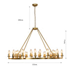 Vintage Candle Wagon Wheel Chandelier