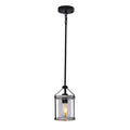 Whitewashed Cage Glass Pendant Light