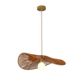 Wide-Brim Woven Rope Pendant Lamp