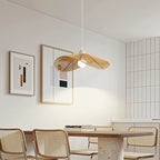 Wide-Brim Woven Rope Pendant Lamp